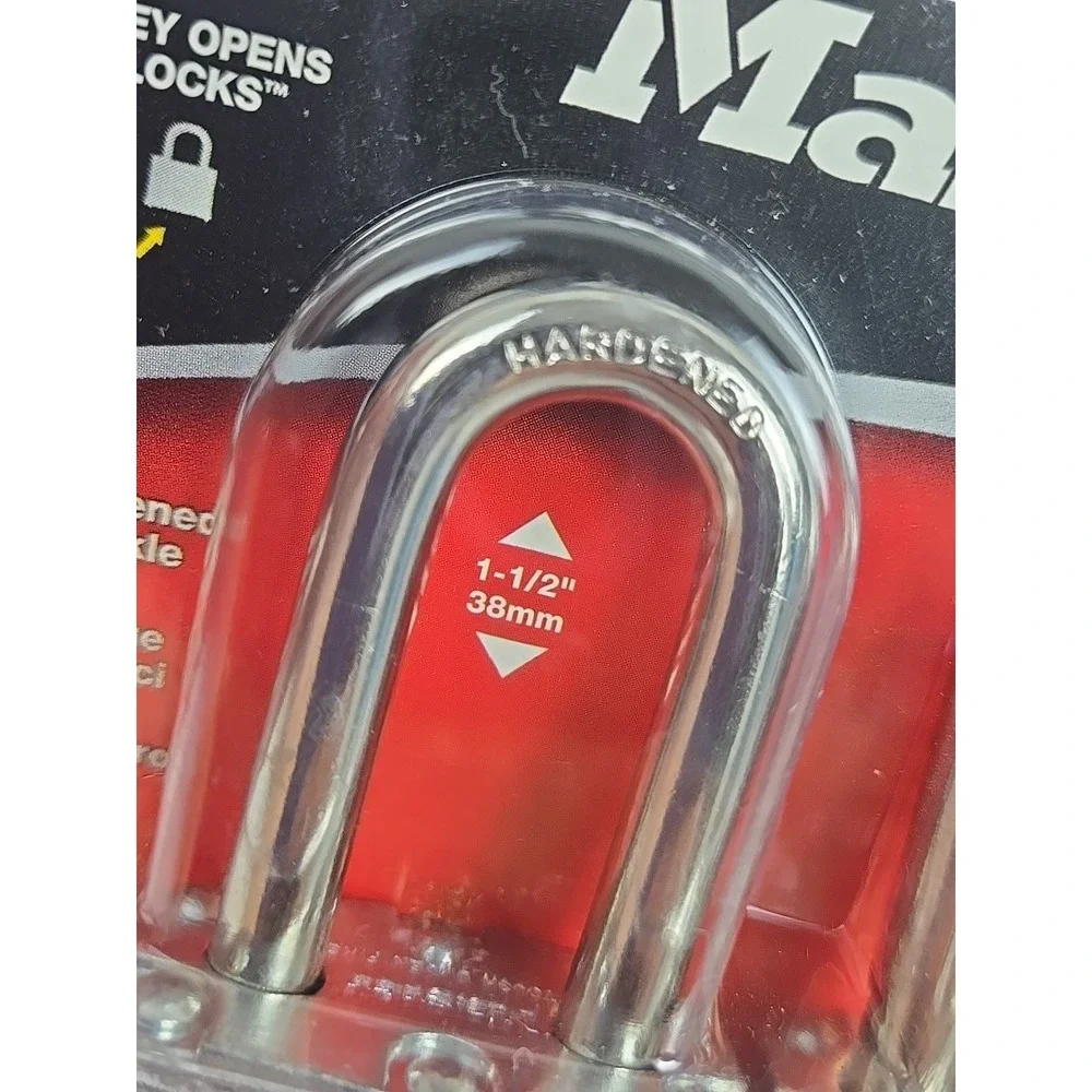 Master Lock 3TLF Laminated Steel Padlock with Key, 2 Pack Keyed-Alike 1 1/2